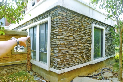 中華新天地一住戶在公共綠地上蓋的私房 中華新天地一住戶在公共綠地上蓋的私房