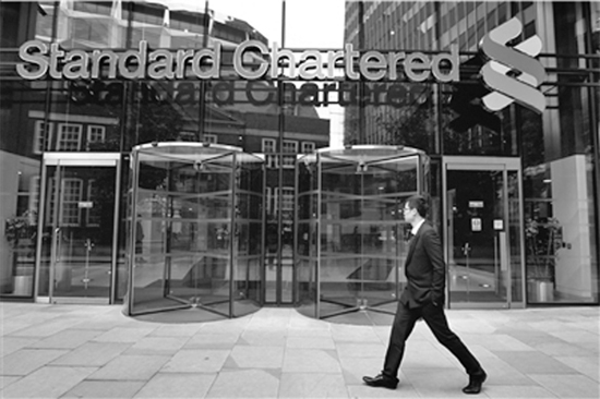 圖為渣打銀行英國總部。昨日，渣打銀行鄭州分行落戶鄭東新區(qū)，這已是入駐鄭州的第三家外資銀行