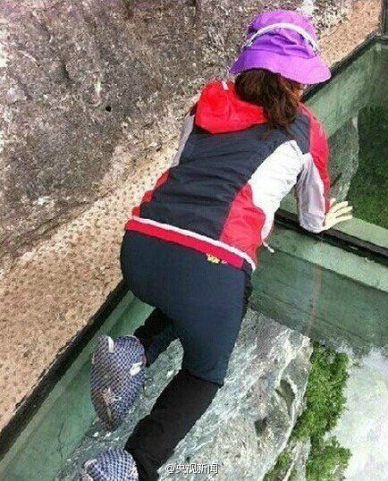 看挑戰(zhàn)者貼“墻”走,跪著走,尖叫著走……你,敢走嗎? 看挑戰(zhàn)者貼“墻”走,跪著走,尖叫著走……你,敢走嗎?