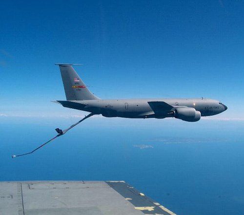 　資料圖：美軍KC-135加油機(jī)。